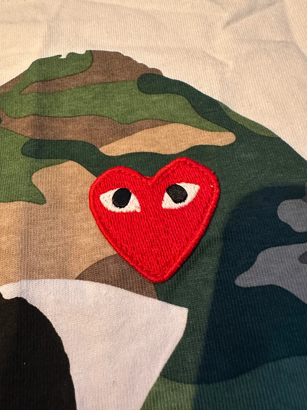 CDG heart tee fit on 179 cm 63 kg buyer — LitBuy spreadsheet haul sizing reference